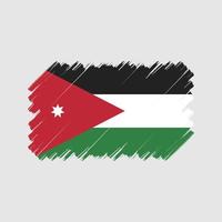 pinceau drapeau jordanien. drapeau national vecteur
