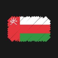 vecteur de brosse de drapeau d'oman. drapeau national