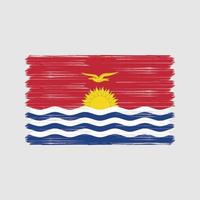 pinceau drapeau kiribati. drapeau national vecteur