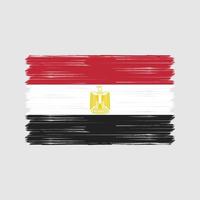 pinceau drapeau égyptien. drapeau national vecteur