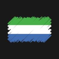 pinceau drapeau sierra leone. drapeau national vecteur
