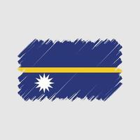 pinceau drapeau nauru. drapeau national vecteur