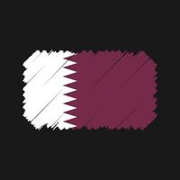 vecteur de brosse de drapeau qatar. drapeau national