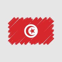 vecteur de drapeau tunisien. drapeau national