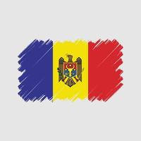 pinceau drapeau moldave. drapeau national vecteur