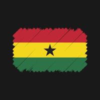 vecteur de brosse de drapeau du ghana. drapeau national