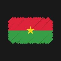 vecteur de brosse drapeau burkina faso. drapeau national
