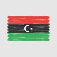 pinceau drapeau libyen. drapeau national vecteur