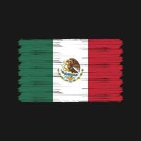 brosse drapeau mexique. drapeau national vecteur