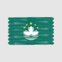 brosse de drapeau de macao. drapeau national vecteur