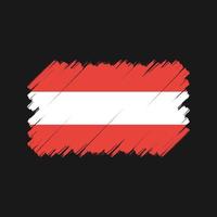 pinceau drapeau autrichien. drapeau national vecteur