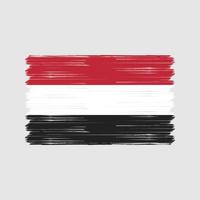 pinceau drapeau yémen. drapeau national vecteur