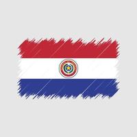 coups de pinceau du drapeau du paraguay. drapeau national vecteur