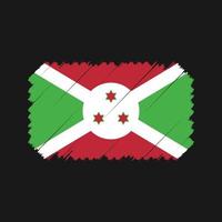 vecteur de brosse drapeau burundi. drapeau national