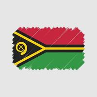 vecteur de brosse drapeau vanuatu. drapeau national