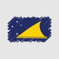 pinceau drapeau tokelau. drapeau national vecteur