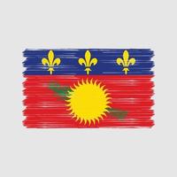 pinceau drapeau guadeloupe. drapeau national vecteur