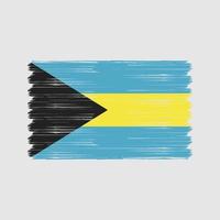 brosse de drapeau des bahamas. drapeau national vecteur