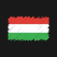 coups de pinceau du drapeau hongrois. drapeau national vecteur
