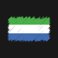 coups de pinceau du drapeau de la sierra leone. drapeau national vecteur