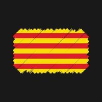 vecteur de brosse drapeau catalogne. drapeau national