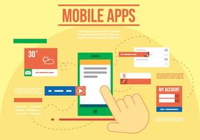 Vecteur d'applications mobiles gratuit
