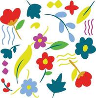 illustration vectorielle de motif floral dessiné à la main vecteur