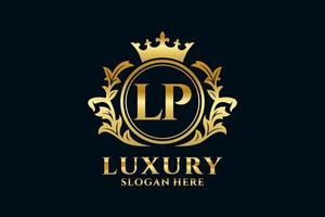 modèle de logo de luxe royal lettre initiale lp dans l'art vectoriel pour les projets de marque luxueux et autres illustrations vectorielles.