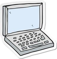 autocollant d'un ordinateur portable de dessin animé vecteur