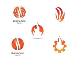 ensemble de logo de flamme de feu dégradé vecteur