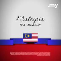 fête nationale de la malaisie. bannière, carte de voeux, conception de flyer. conception de modèle d'affiche vecteur