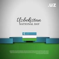 fête nationale de l'ouzbékistan. bannière, carte de voeux, conception de flyer. conception de modèle d'affiche vecteur