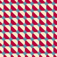 motif vectoriel coloré sans couture d'anneaux beiges rouges sur fond bleu clair. adapté aux sites Web, aux emballages, aux applications, au textile