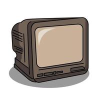 illustration vectorielle de dessin animé de télévision vintage