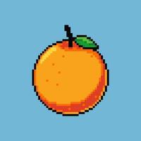 icône de fruit orange entièrement modifiable illustration vectorielle pixel art pour le développement de jeux, la conception graphique, l'affiche et l'art vecteur