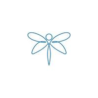 création de logo icône libellule vecteur