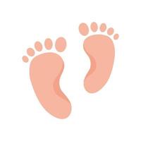 pieds de bébé isolés sur fond blanc. illustration vectorielle dans un style plat vecteur