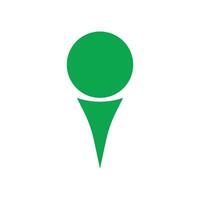 eps10 vecteur vert balle de golf solide icône isolé sur fond blanc. symbole de club de sport de golf dans un style moderne et plat simple pour la conception, le logo, le pictogramme et l'application mobile de votre site Web