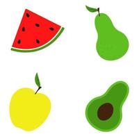 mettre les fruits. illustration vectorielle vecteur