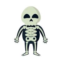 déguisement de squelette d'halloween vecteur