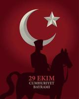 affiche ekim cumhuriyet bayrami vecteur