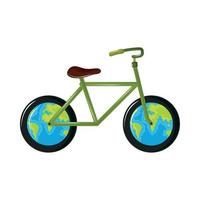 journée mondiale sans voiture, vélo vecteur