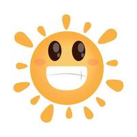 emoji soleil souriant vecteur