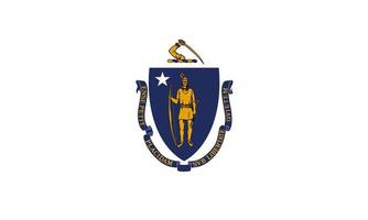 drapeau d'état du massachusetts. illustration vectorielle. vecteur