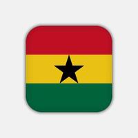 drapeau du ghana, couleurs officielles. illustration vectorielle. vecteur
