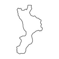 carte de la calabre. région d'italie. illustration vectorielle. vecteur