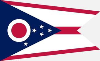 drapeau de l'état de l'Ohio. illustration vectorielle. vecteur