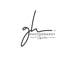 lettre gh signature logo template vecteur