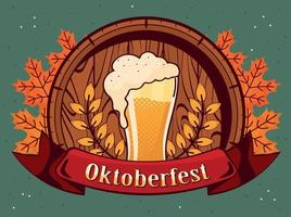 carte de voeux oktoberfest vecteur