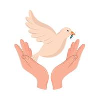 colombe de la journée internationale de la paix vecteur